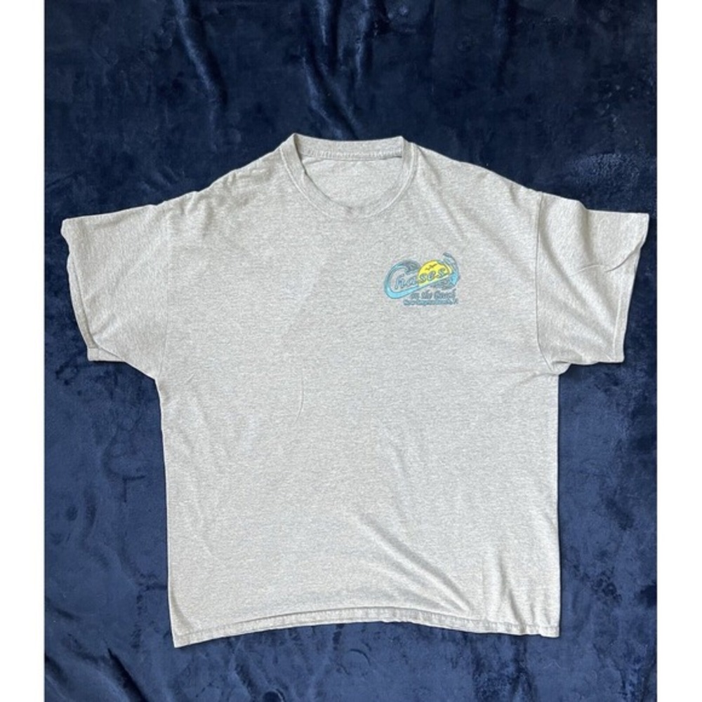 CHASES ON THE BEACH logo 100% cotton  T-shirt by Grey short‎ sleeve XL no Tag